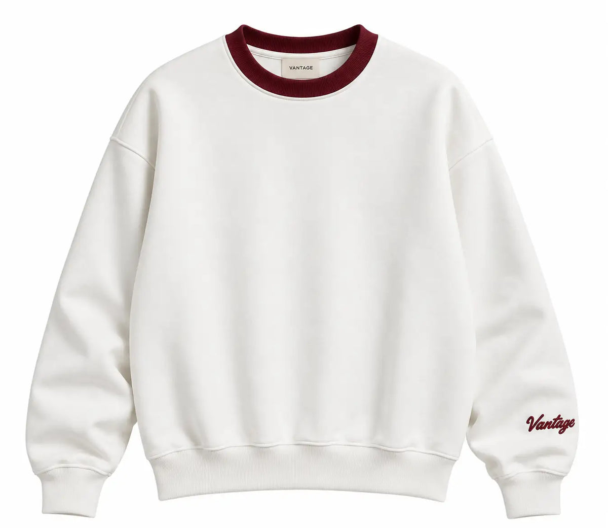 VANTAGE Essential Crewneck - White -