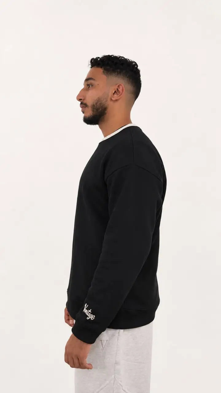 VANTAGE Essential Crewneck - Black -