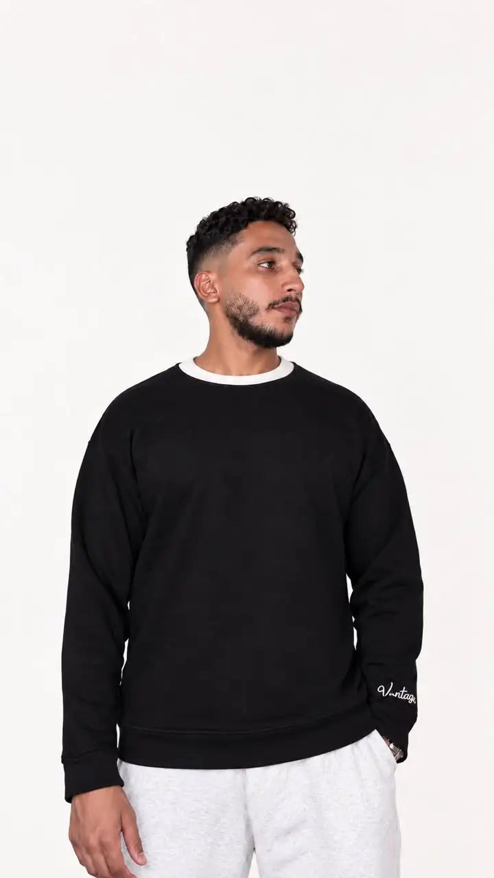 VANTAGE Essential Crewneck - Black -