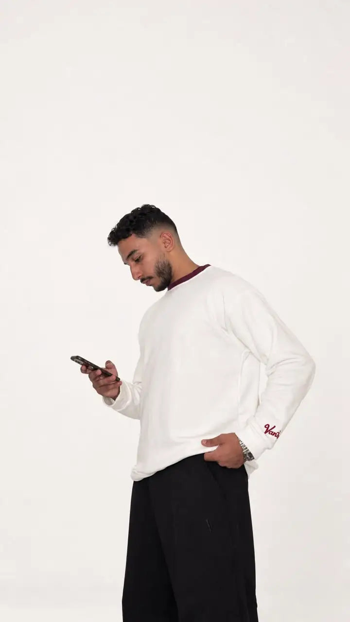 VANTAGE Essential Crewneck - White -